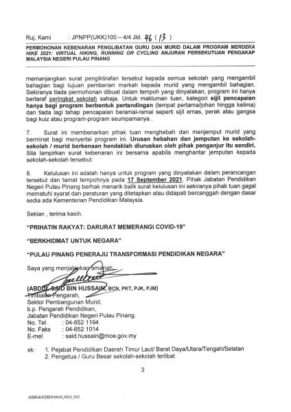 Surat Tiada Halangan KPM - Page 3